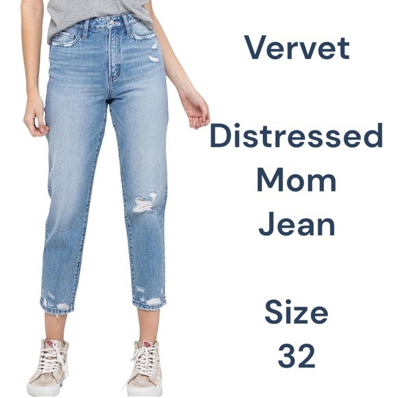 Vervet vintage inspired distressed mom jeans size 32 - Picture 1 of 10